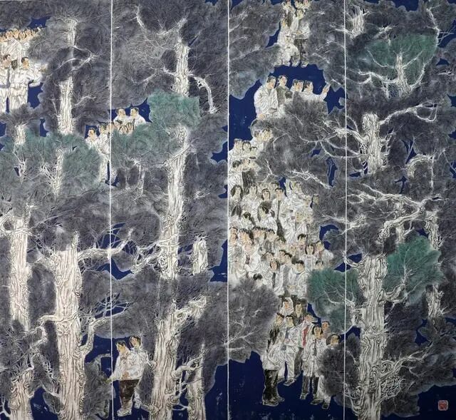 周平菁华日振当代中国画名家四条屏学术观摩展