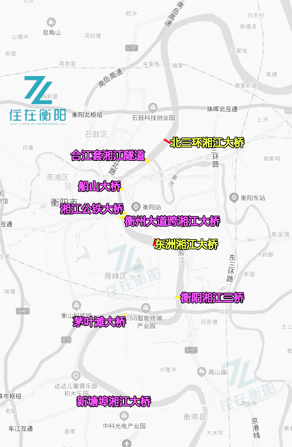 利好解放路有望提跨江隧道一条衡阳城区再建3条过江通道
