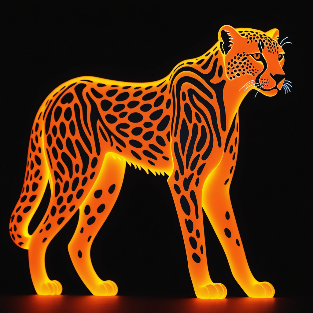 Stable Diffusion【艺术特效】【霓虹灯】： 霓虹灯玻璃艺术特效