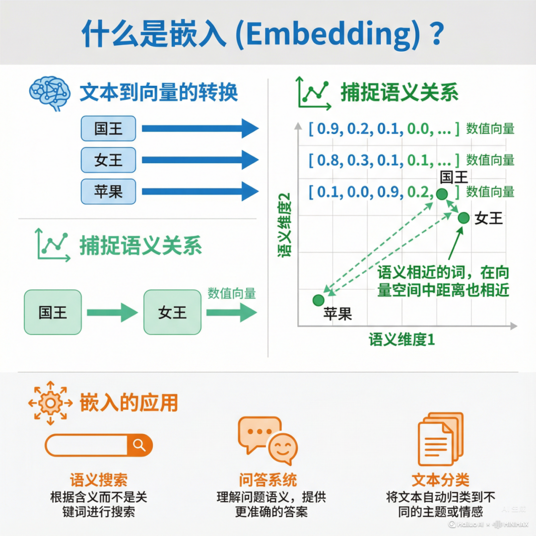 海螺视频生成的 Embedding 信息图