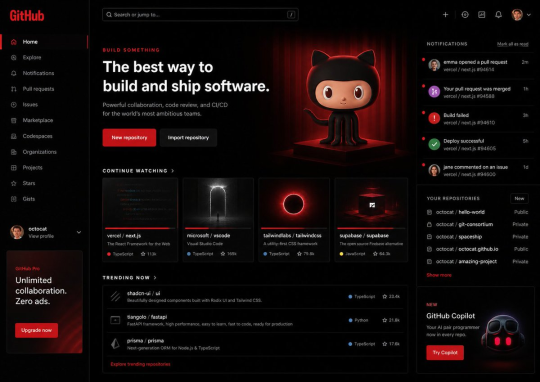 Netflix 版 GitHub