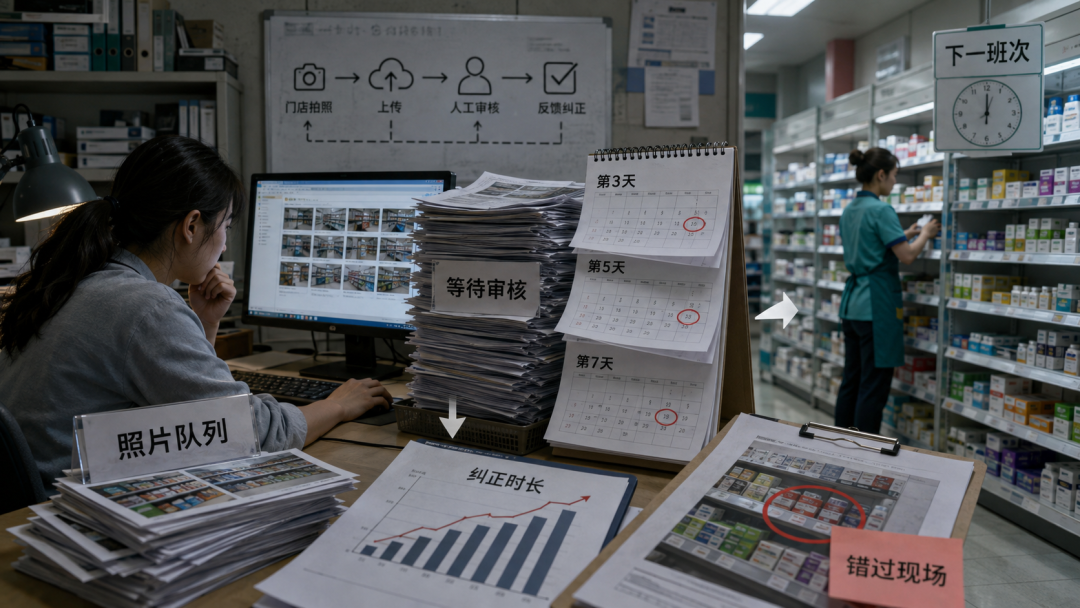 药店陈列照片从数日审核到现场纠错