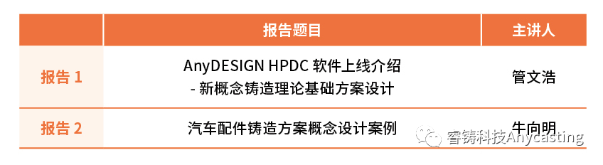 AnyDESIGN HPDC压铸流道设计线上说明会会议日程发布