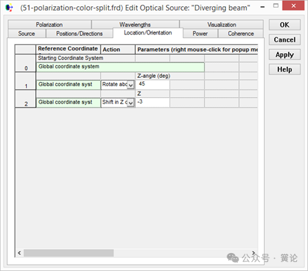 FRED应用：双折射晶体偏振干涉效应的图7