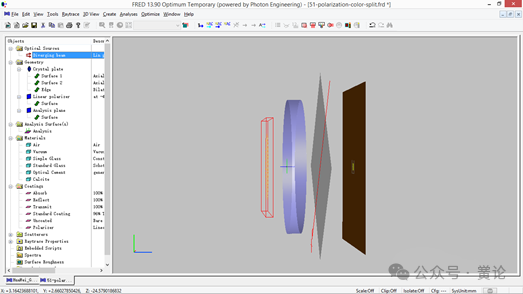 FRED应用：双折射晶体偏振干涉效应的图12