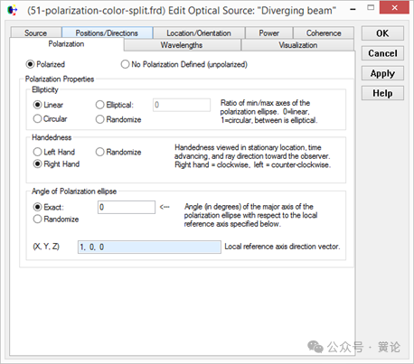FRED应用：双折射晶体偏振干涉效应的图6