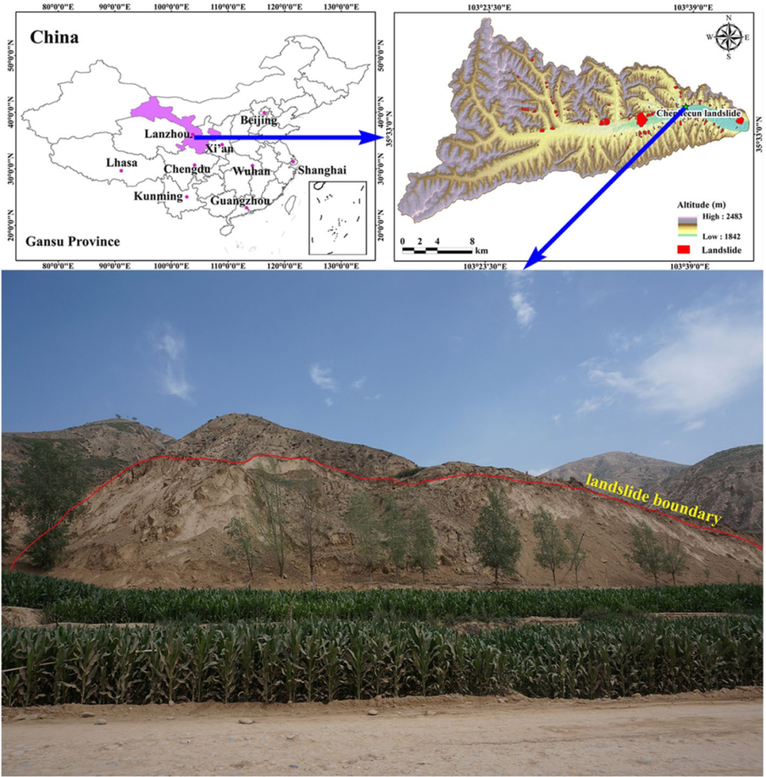 Natural Hazards：用离散元法对近期发生的甘肃某滑坡进行数值研究的图2