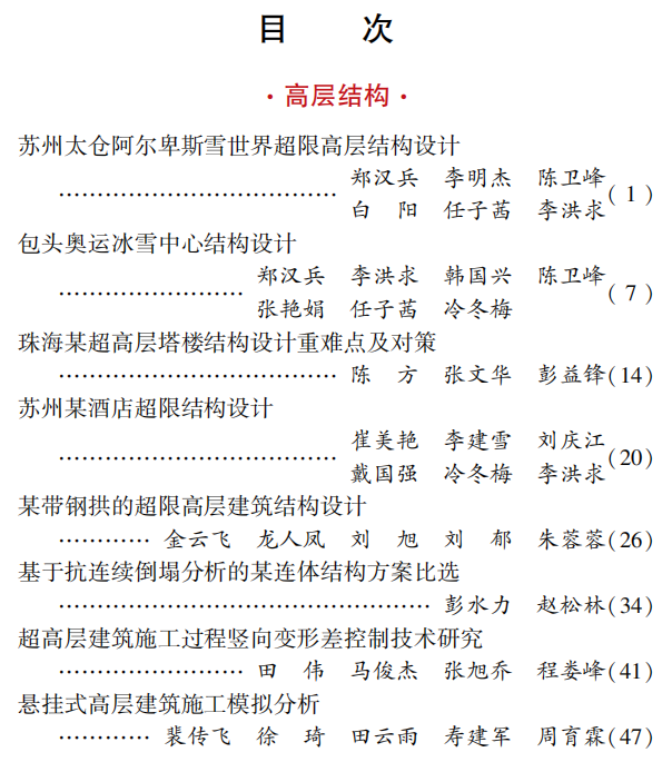 建筑结构丨2024年第2期文章导览