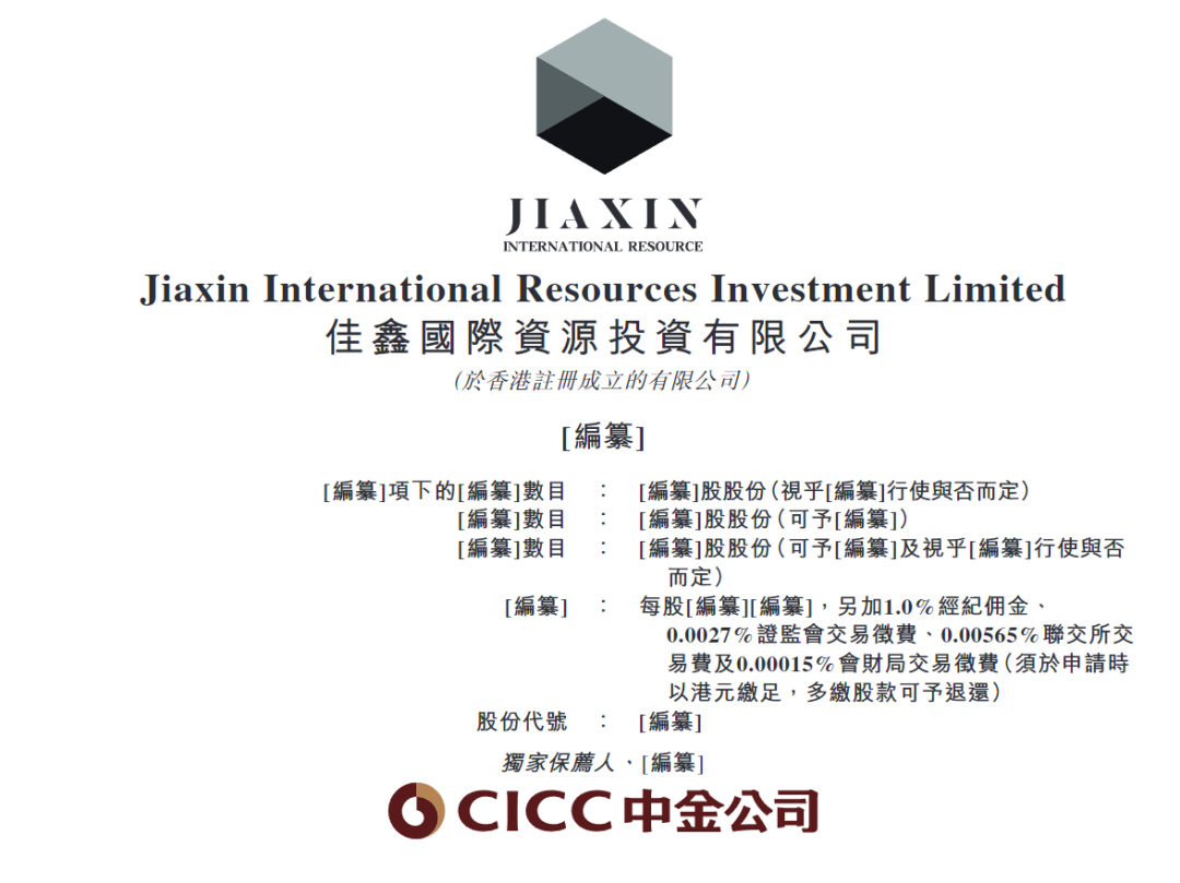 港股打新｜佳鑫国际港股IPO：全球第一产能钨矿！