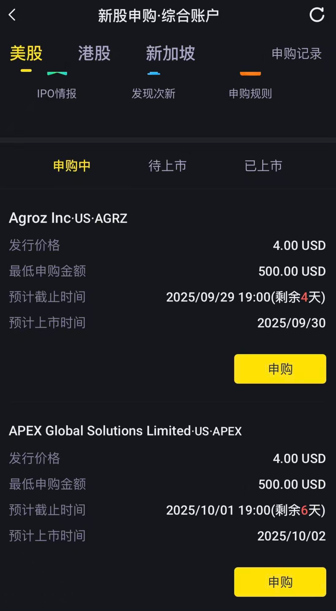 美股打新｜Agroz+APEX，两个边角料美股IPO，有没有短线机会？