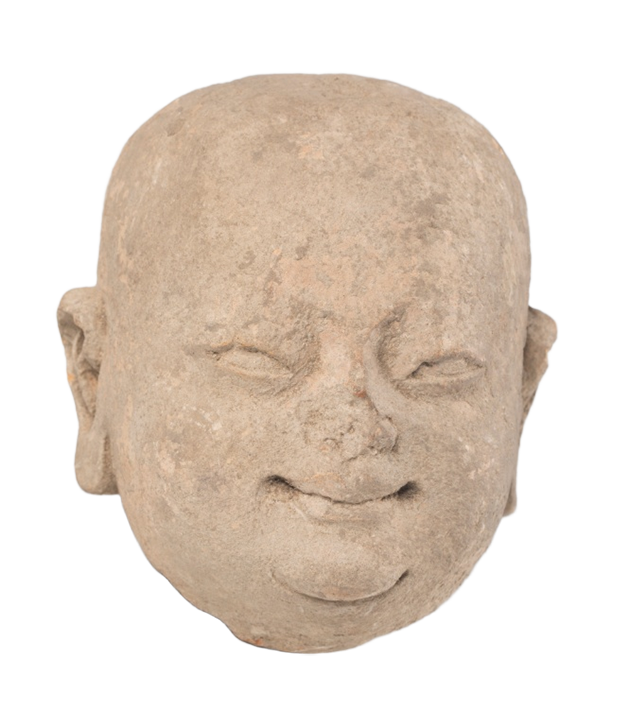D340 比丘头像（唐 高11宽9  2006年北庭故城窑址出土）.png