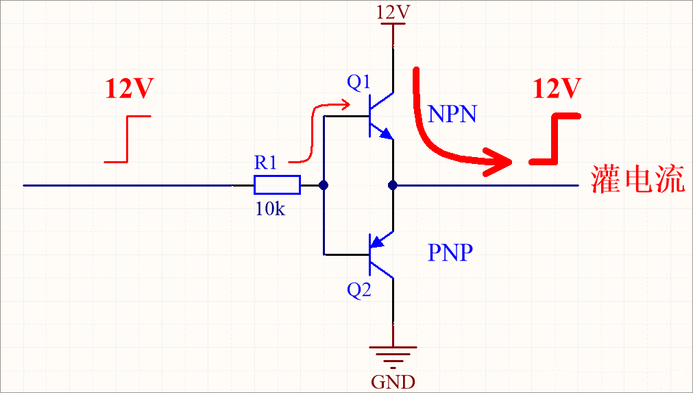 图腾柱和互补推挽有什么区别? 为什么PWM驱动芯片用图腾柱?的图2