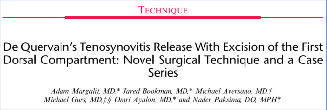 什么叫桡鞘早读 ｜ 切除第一背侧间室腱鞘治疗桡骨茎突狭窄性腱鞘炎新技术_https://www.jmylbn.com_新闻资讯_第2张