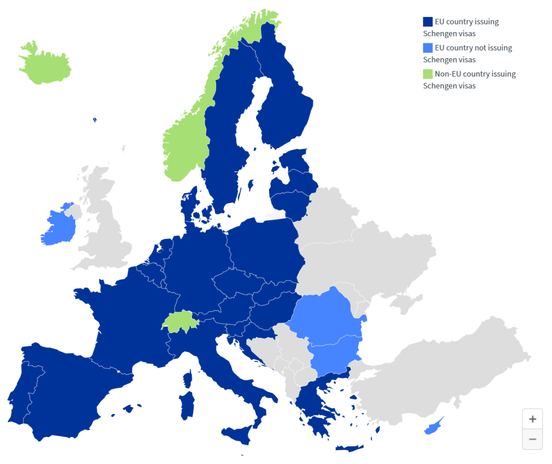 欧洲各国申根签出签率对比