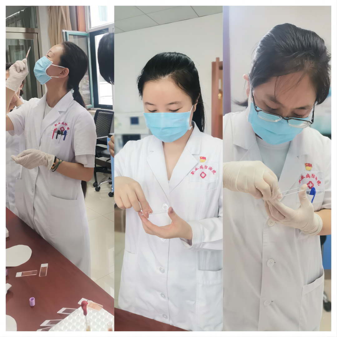 职业病防治院工会举办血涂片推片技能竞赛