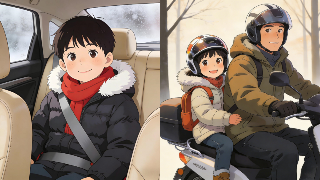 小学生文明出行图画_寒假交通安全提示_步行安全守规则