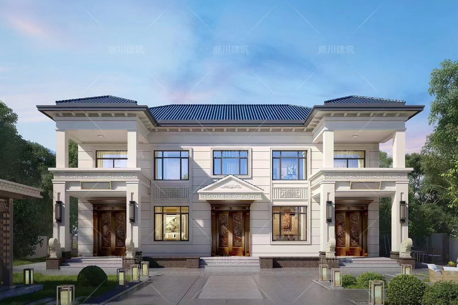 8套双拼别墅,家庭和谐兄弟更亲近,都是兄弟建房的流行款