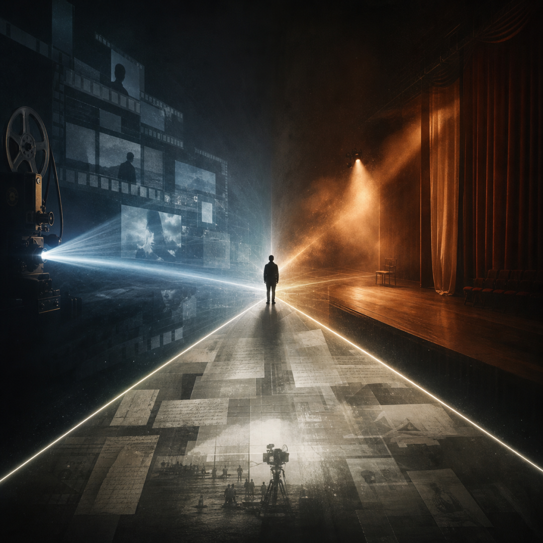 Not a Trichotomy but Three Axes: Film, Theatre, and Documentary