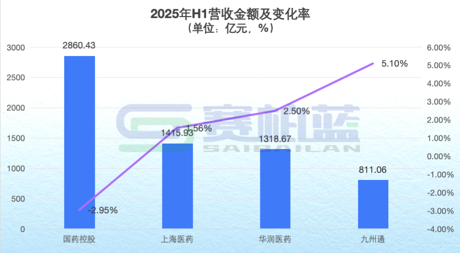 2025年H1營收金額及變化率