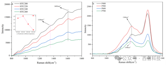 碳化材料的拉曼光谱分析