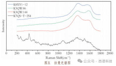 碳化材料的拉曼光谱分析