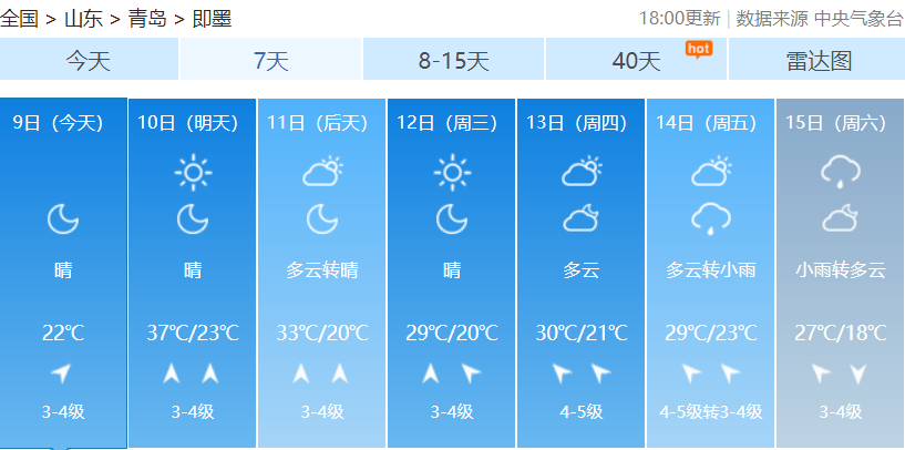 市北天气