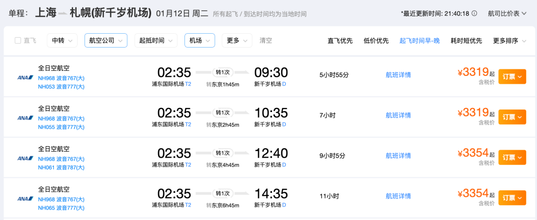 全日空里程票5折兑换 万豪积分价值翻倍 中日航线淡季往返低至4250里程