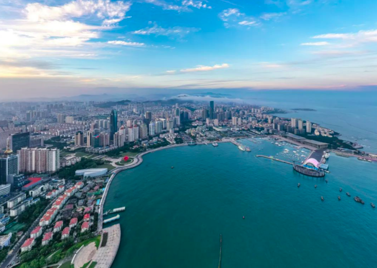 青岛海滨风景区全景图图片