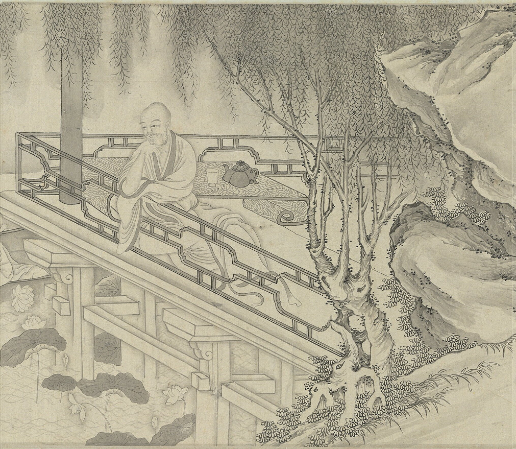 元代铁线描典范张渥临龙眠居士罗汉卷