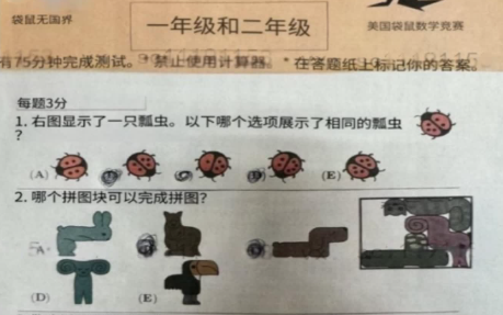 袋鼠数学竞赛真题pdf
