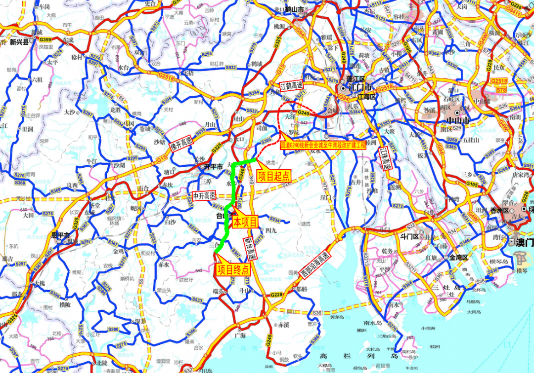 江门g240国道规划图图片
