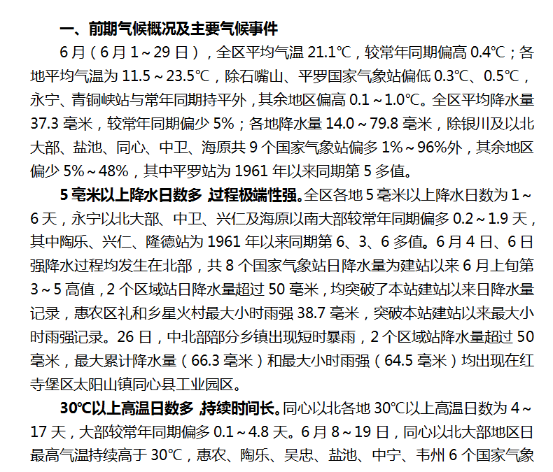 【宁夏天气】2024年盛夏期及7月气候趋势预测