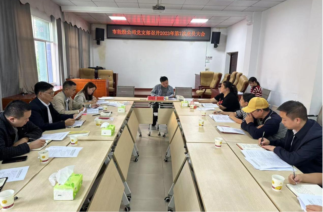 铜仁城交集团能源投资公司党支部召开2023年第7次党员大会