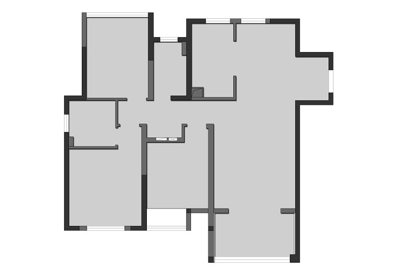 105㎡老房逆天改造，3室2廳+超大廚房、衣帽間，我太饞這個房子了！ 家居 第2張