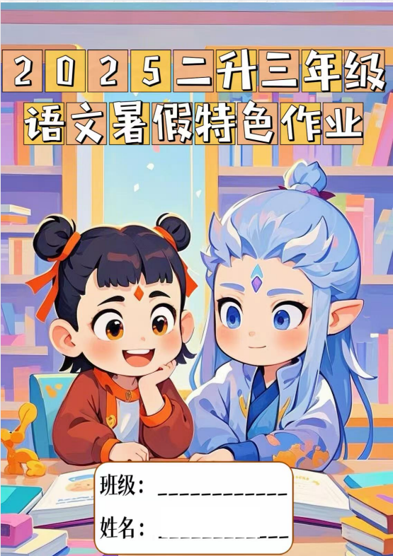 25年小学二年级语文《暑假特色作业》电子版可下载打印