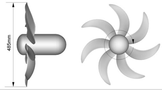 【数值与实验分析】某型潜艇螺旋桨尾流特性的图1