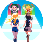 跑酷换装双人小游戏