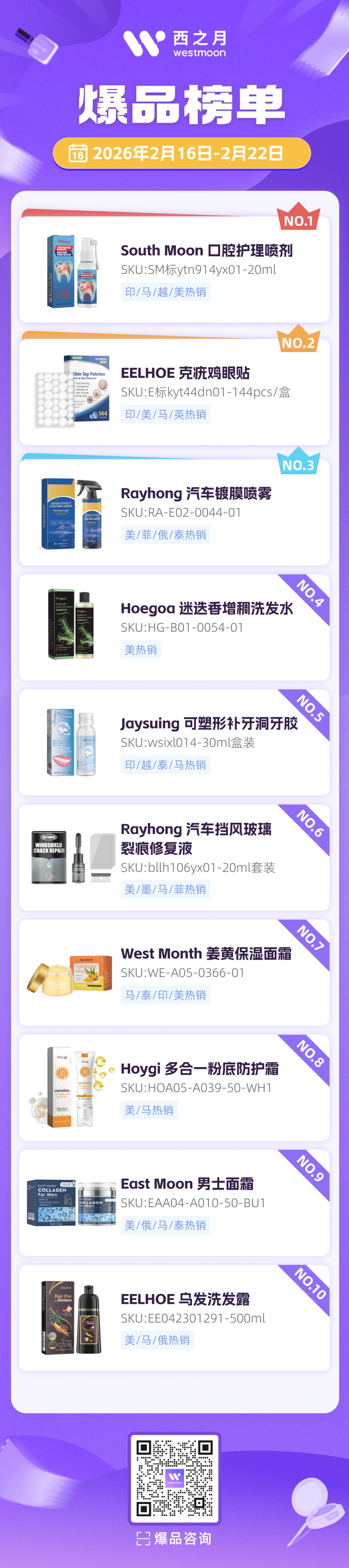 西之月爆品推荐 | 2026年2月16日-2月22日
