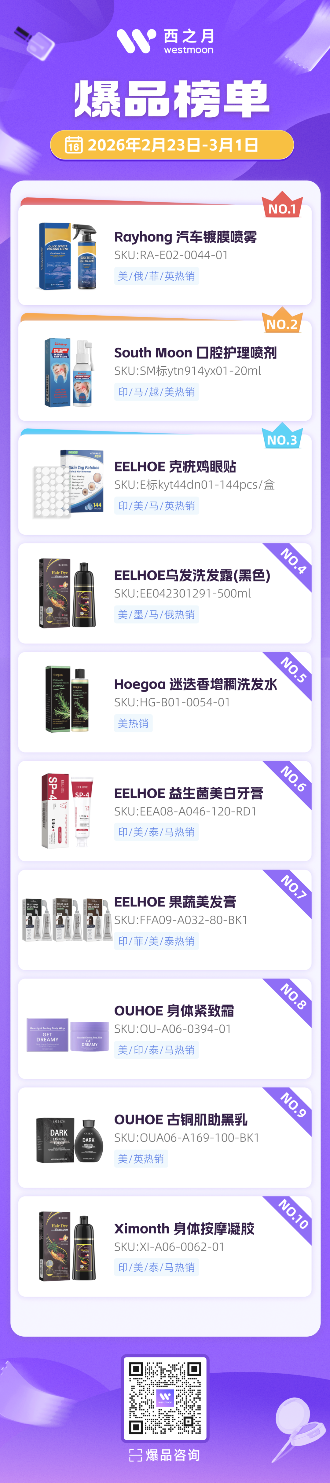 西之月爆品推荐 | 2026年2月23日-3月1日