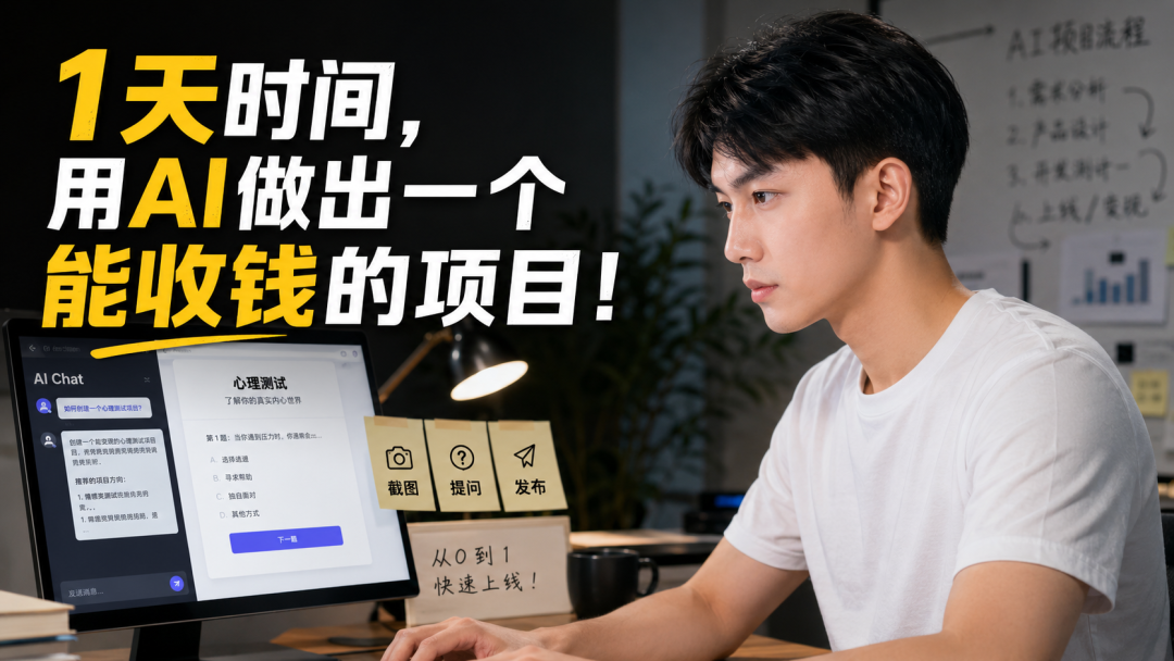 零代码用AI一天跑通小红书卖心理测试题项目 3。99元三天出49单