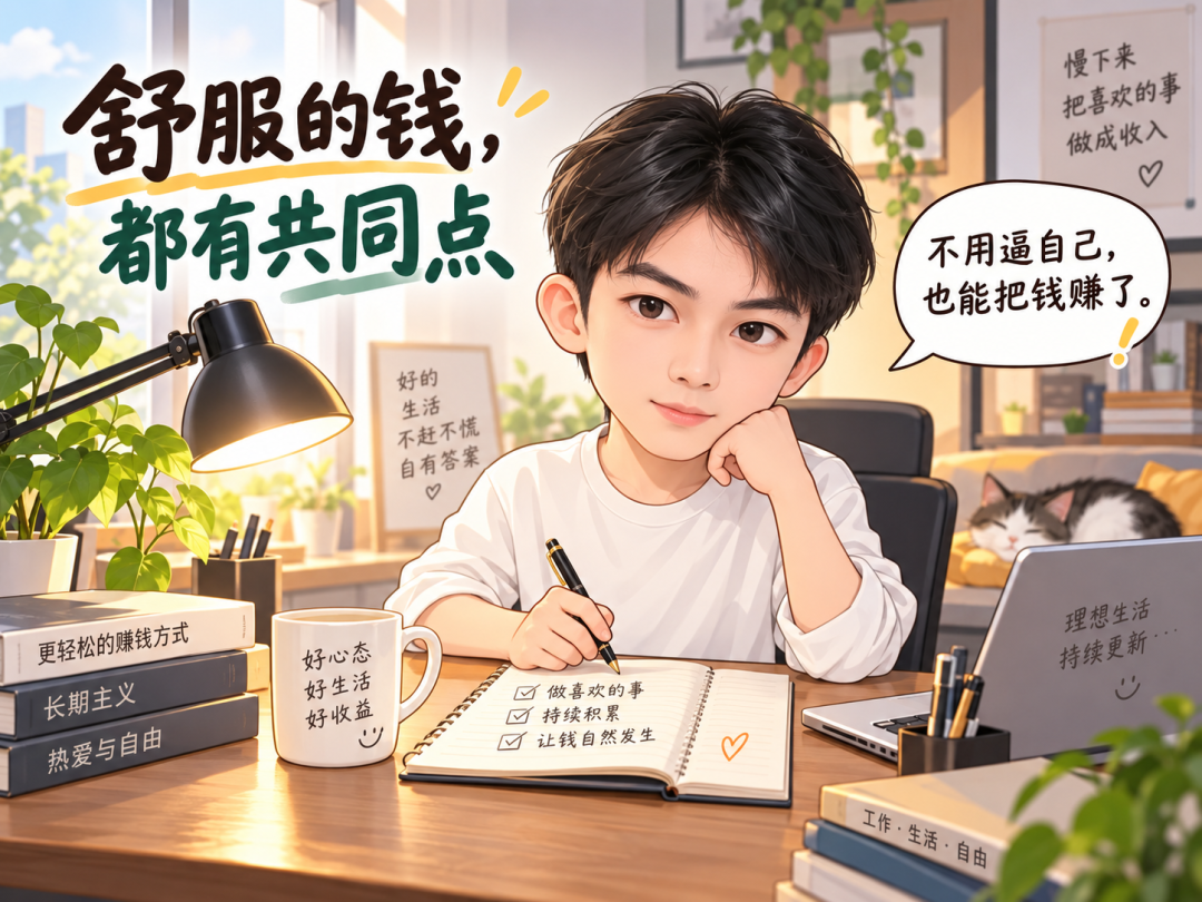 不想逼自己也能赚钱 找到适合性格的轻资产项目与长期做法