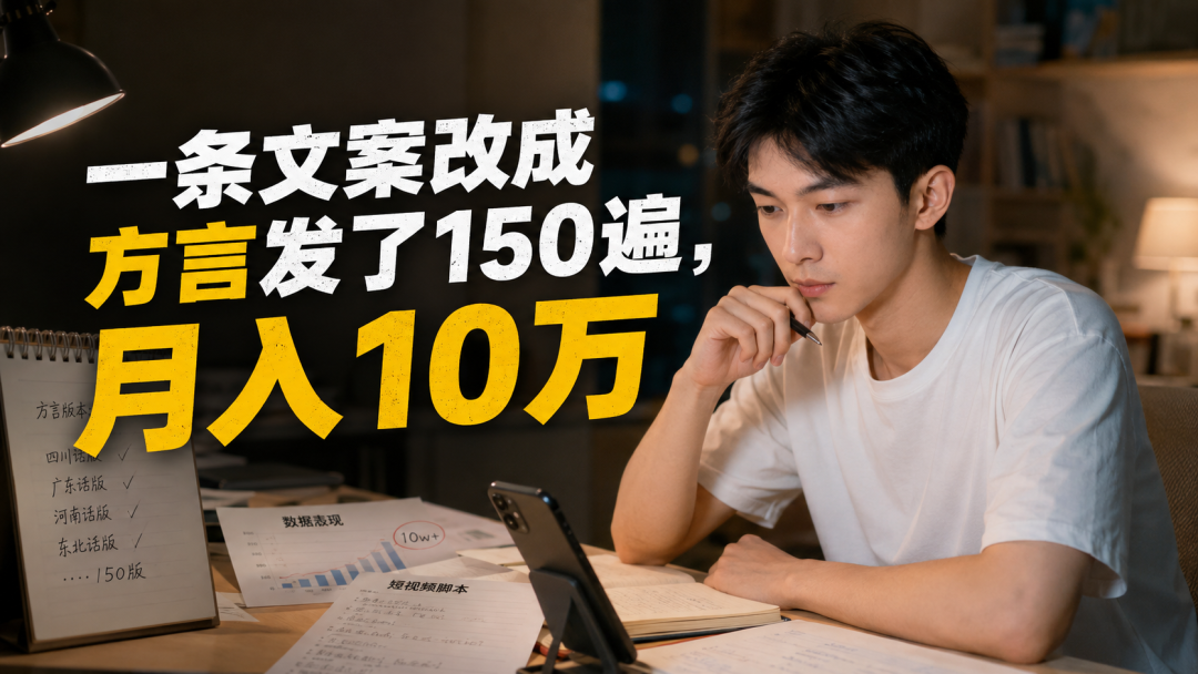 情感口播方言带货月入10万实操方法 养生品佣金50%起零成本起号