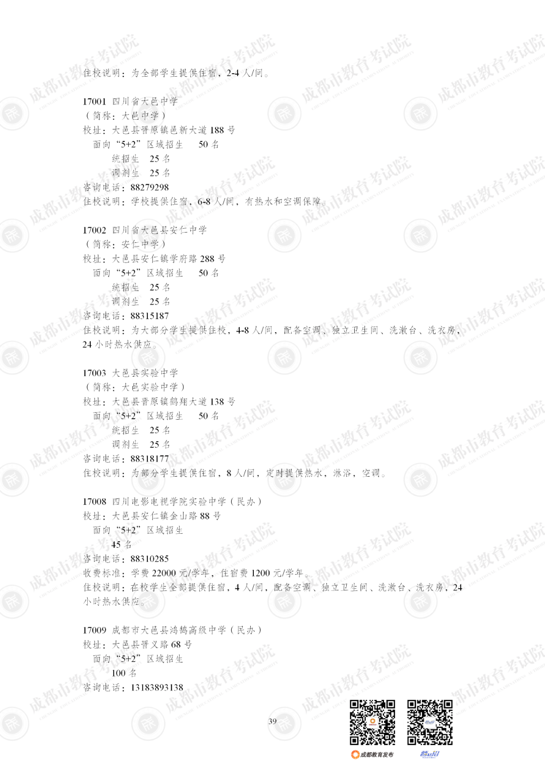 扩招6710人！2025年成都市普通高中招生计划公布插图52