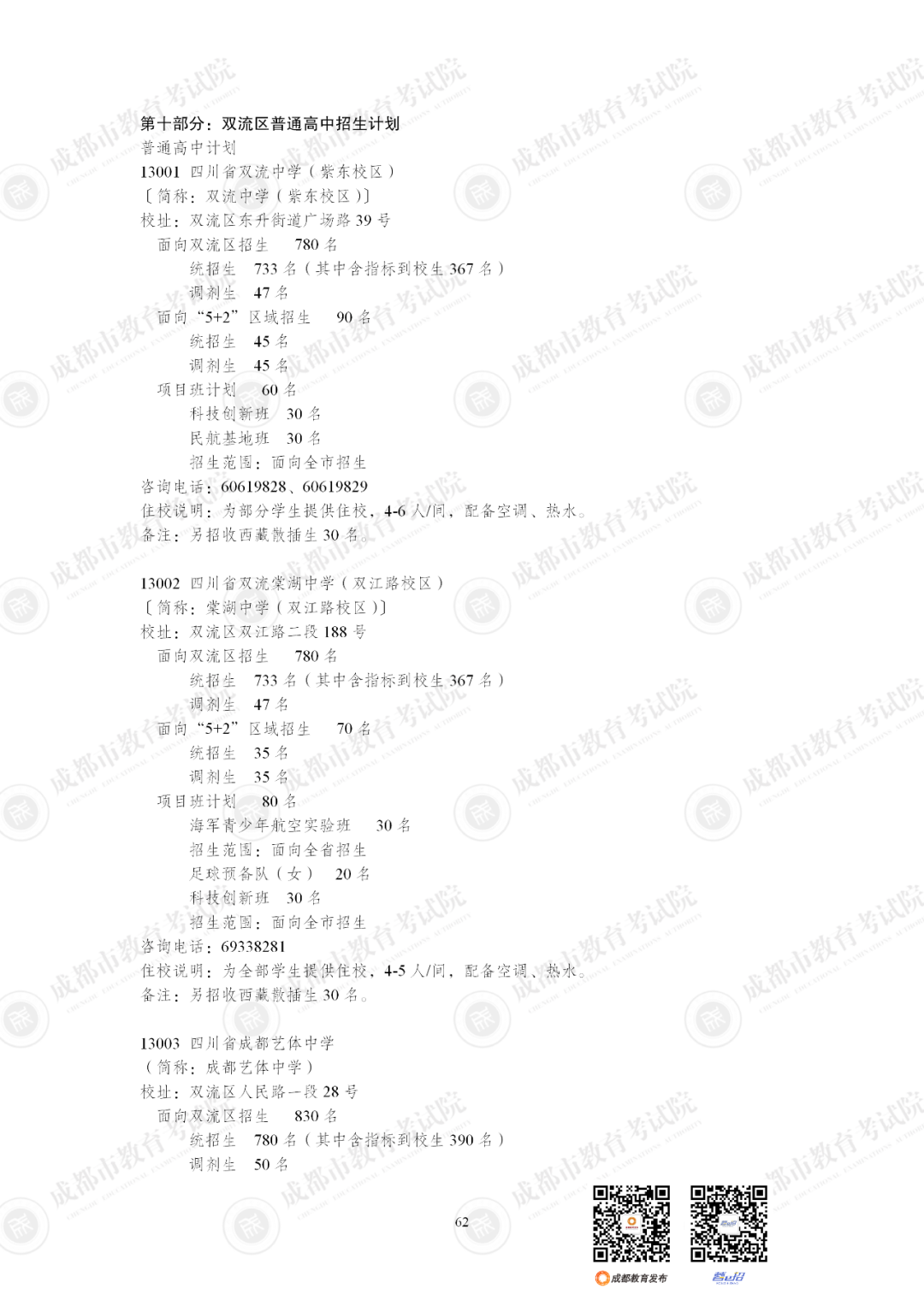 扩招6710人！2025年成都市普通高中招生计划公布插图75