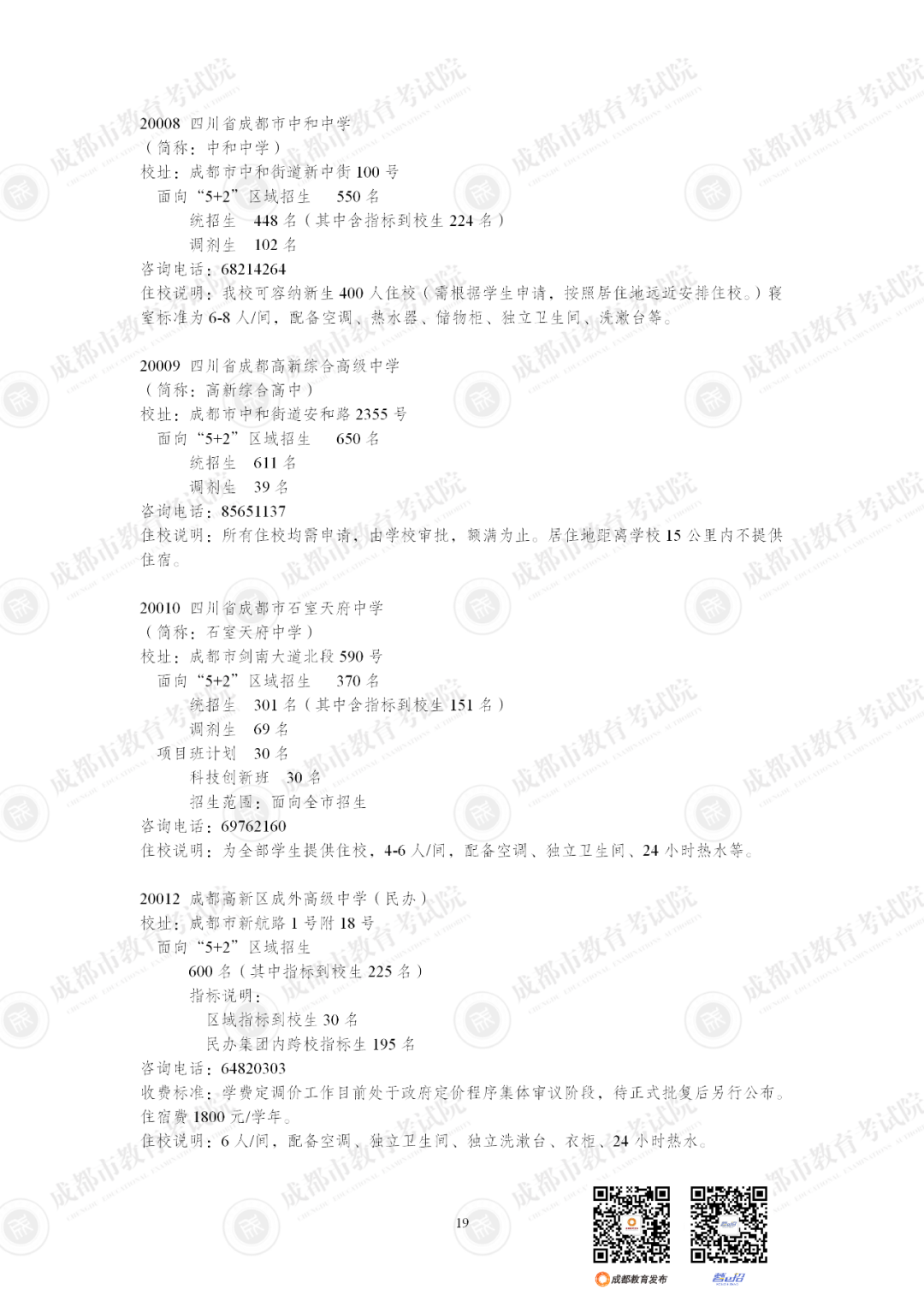 扩招6710人！2025年成都市普通高中招生计划公布插图32