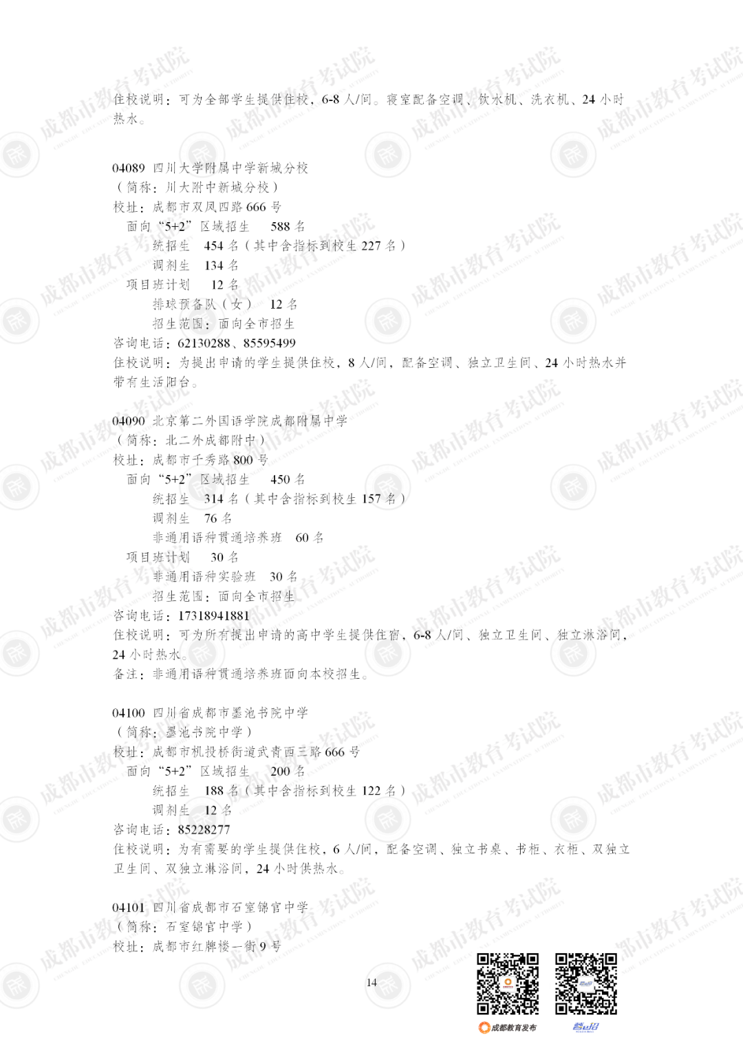 扩招6710人！2025年成都市普通高中招生计划公布插图27