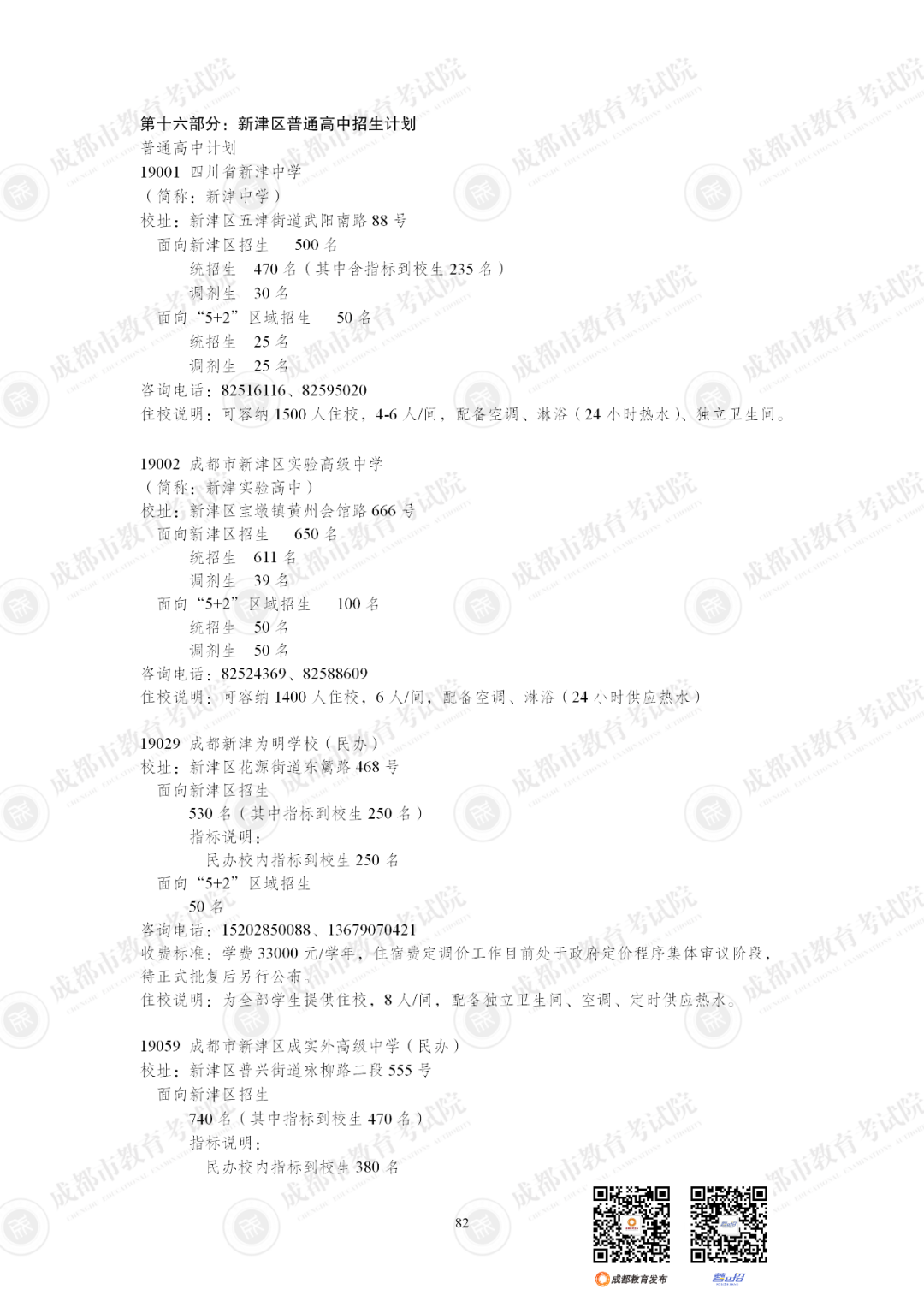 扩招6710人！2025年成都市普通高中招生计划公布插图95