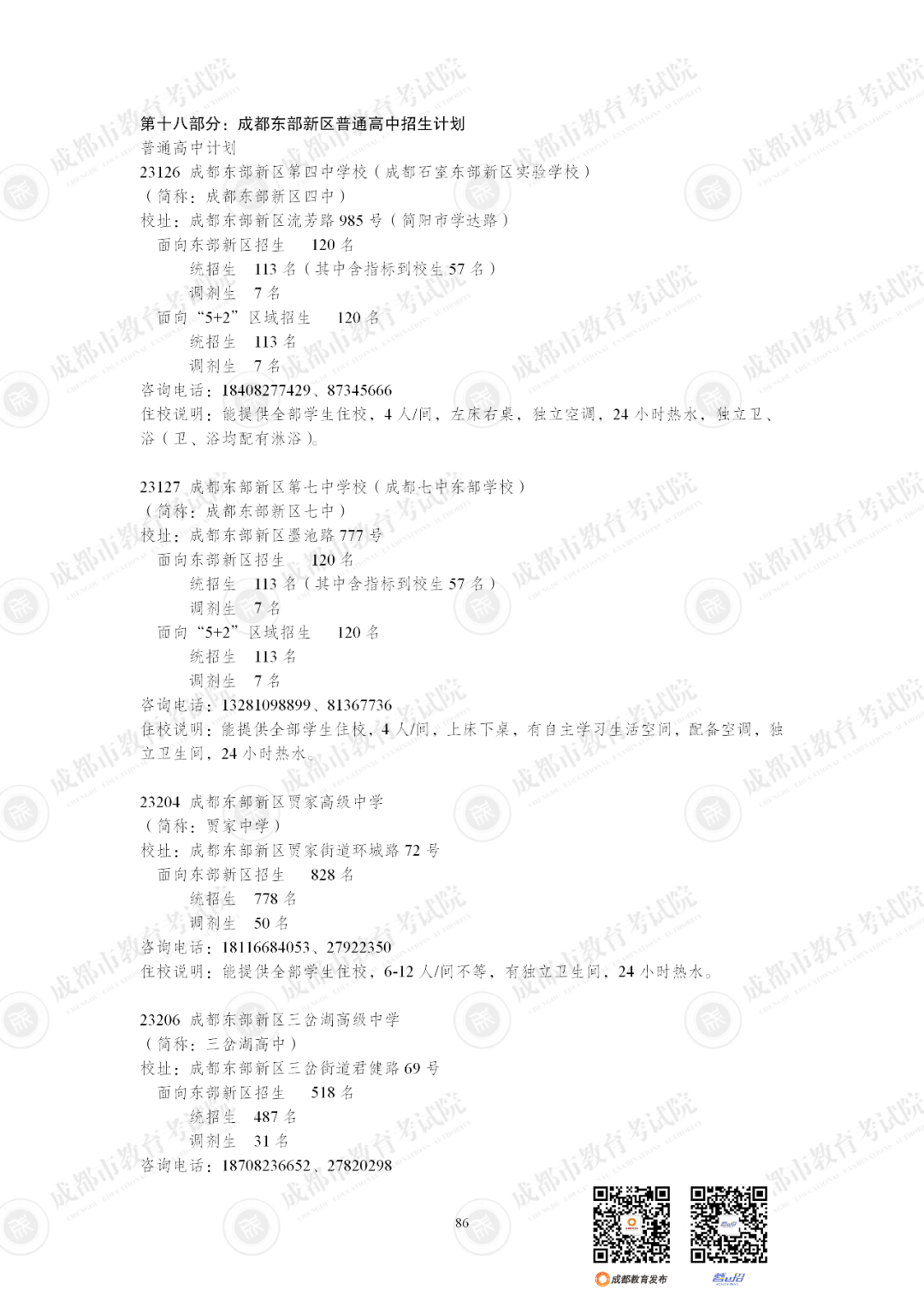 扩招6710人！2025年成都市普通高中招生计划公布插图99