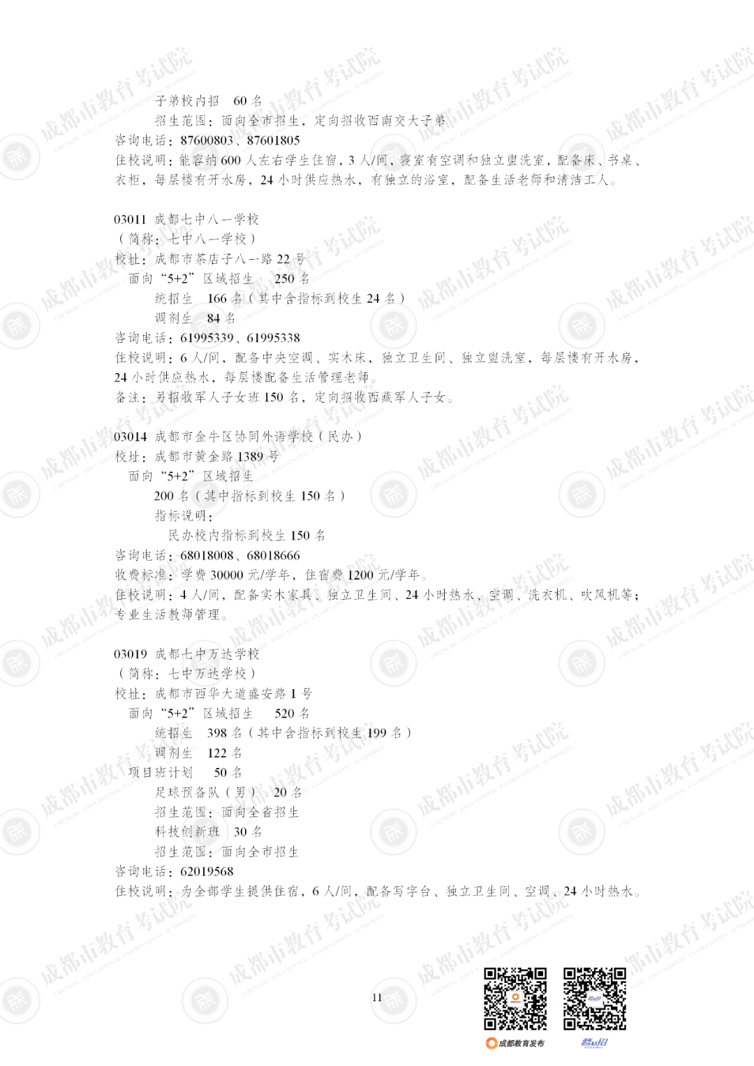 扩招6710人！2025年成都市普通高中招生计划公布插图24