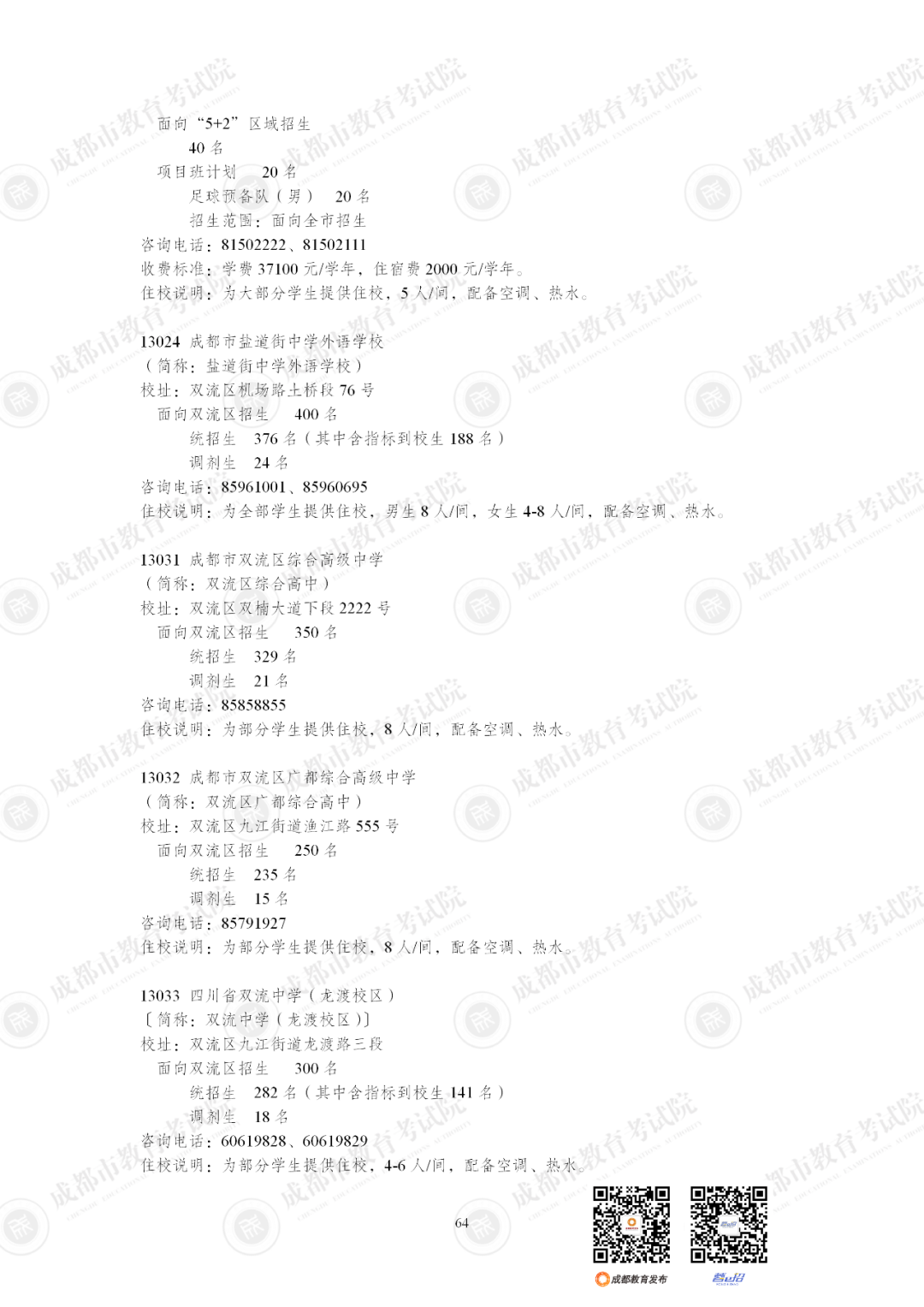 扩招6710人！2025年成都市普通高中招生计划公布插图77